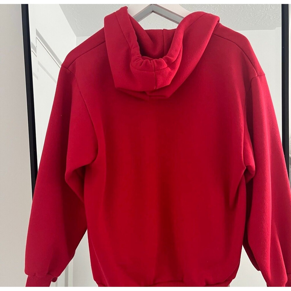 Hill Heavy Weight Made In USA Zip Up Hoodie Venice Beach Red Women Size S - Picture 9 of 9